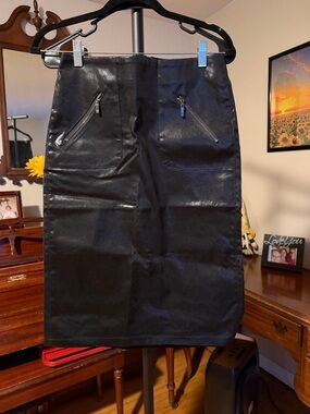 Kate & Mallory Shiny Black Skirt